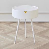 Centre de meubles de salon Table de chevet à thé Petit café Table d'appoint ronde Tables basses