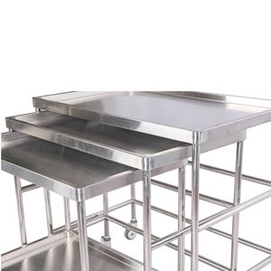 Carrito de Acero Inoxidable para Hospital Red Star, 950*610*910, Carro Móvil de Almacenamiento para Instrumentos Quirúrgicos - Product Image 2