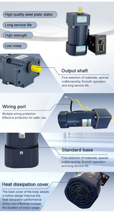 AC Gear Motor Reducer 5IK60RGN-CF+5GN80K, 60W with Speed Controller 5IK for <b>Warehousing</b> - Product Image 4