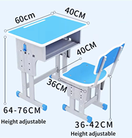 Escritorio creativo para niños Juego de mesa y silla de diseño de elevación Espacio de aprendizaje dedicado Mesa de estudio escolar