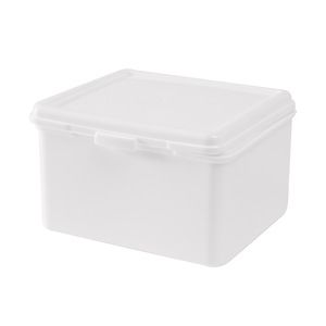 White Flip Top <b>Storage</b> Box Rectangle Covered Dustproof Organizational <b>Bin</b> for Toys Media Papers - Product Image 2