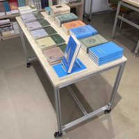 Table de bureau mobile pliable en bois, robuste et amovible, au design simple et moderne, idéale pour les librairies et bibliothèques