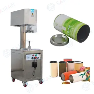 China professional supplier semi automatic paper core lid sealing machine