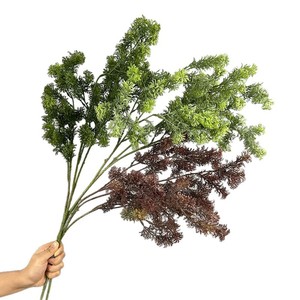 Stelo di felce asparagino artificiale soffice e vellutato da 72 cm con 3 rami, per decorazioni floreali per archi nuziali, fattorie e vasi domestici - Product Image 5