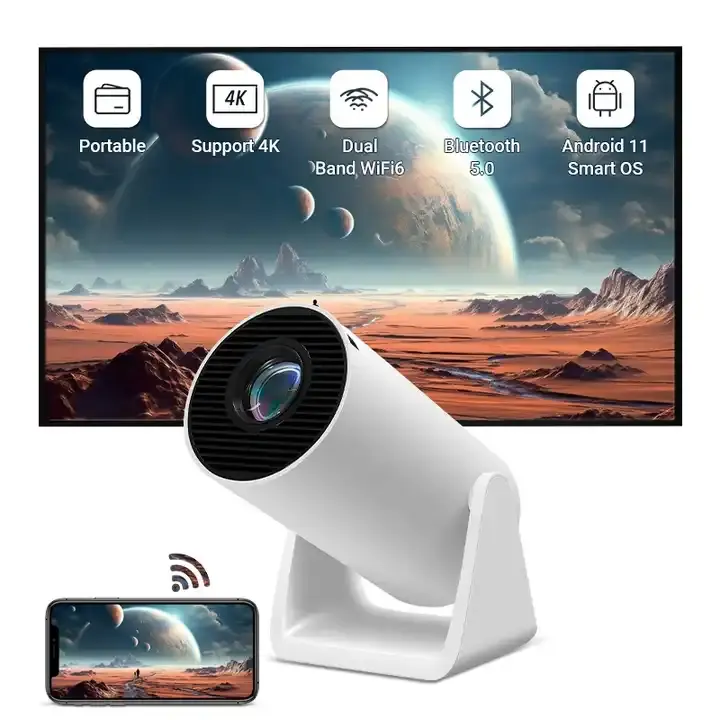 Salange HY300 новейший смарт-Android Full HD 720P 120 ANSI Lumens портативный проектор мобильный телефон WiFi LCD 4K видео домашний кинотеатр