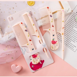 Juego de 2 Peines para el Cabello con Diseño de Animales de Dibujos Animados para Niñas de 1 y 2 Años, con Mango de Plástico, Dientes Finos y Cola Puntiaguda - Product Image 5