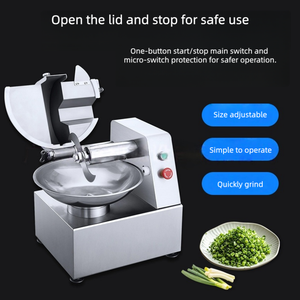 Hachoir à viande commercial automatique pour bœuf et porc, machine de découpe à bol pour usage agricole et en restauration, idéal pour les saucisses chili, les boulettes et les boules de viande. - Product Image 2