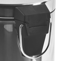 HANGSHAU Poubelle à pédale en acier inoxydable de style moderne Poubelle avec seau intérieur noir Poubelle en acier Poubelle en acier
