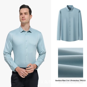 Camisas de Manga Larga para Hombre, Personalizables, Resistentes a las Arrugas, de Fibra de Bambú, Sin <span class=keywords><strong>Planchado</strong></span>, Impermeables, al por Mayor - Product Image 2