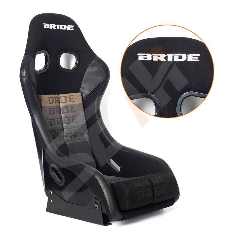SEAHI Factory supply Black BRIDE Universal Sport Bucket car racing seats With slide rails