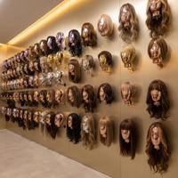 Présentoir de Luxe Mural pour Perruques et Chapeaux, Tête de Mannequin Brillante Électroplaquée, Support pour Casquettes