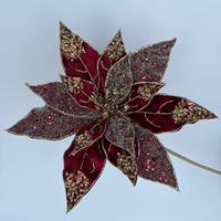 Décorations de Noël 2026 : Poinsettias Artificiels en Gros, Fleurs Artificielles Taille Personnalisée pour Cheminée et Cheminée d'Intérieur