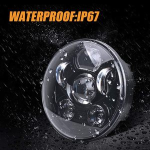 Phare de moto LED de 5-3/4 5,75 pouces compatible avec Harley Davidson Sportster Iron 883 1200 Dyna Street <span class=keywords><strong>Bob</strong></span> Low Rider - Product Image 4