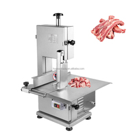 Mesin Gergaji Tulang Listrik Industri Meja Kerja Stainless Steel 220V Pemotong Tulang Daging untuk Bisnis Rumah Potong Daging