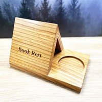 Support de livre en bois personnalisé, support de livre et tasse en bois massif