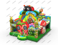 Aire de jeux gonflable Secret pour jardin gonflable, combo château de saut, maison, trampoline