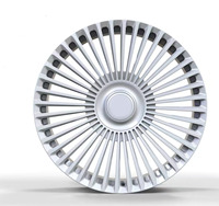 Jantes en alliage d'aluminium forgé sur mesure, blanches, 20, 21, 22, 24 pouces, à rayons, finition noir brillant, pour Rolls-Royce