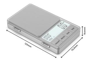 Báscula Digital de Cocina de Acero Inoxidable, Forma Rectangular, Capacidad de 1 kg, con Pantalla LCD, Funciona con Batería, Apagado Automático, para Pesar Café - Product Image 4