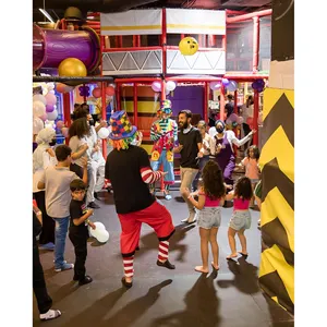 Fun Indoor Playground Popular Angel Custom Kids Playground Indoor With Ball Blaster And Big Slide For Sale