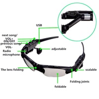 Lunettes de soleil polarisées pour le cyclisme et les sports de plein air avec écouteurs BT à conduction osseuse sans fil et micro intégré