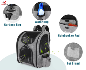 RTS Bulk Mixed Order Portable Dog <b>Backpack</b> Expandable Pet Bag Pet Carriers With Ventilated Breathable Mesh for Dog <b>Cat</b> - Product Image 2