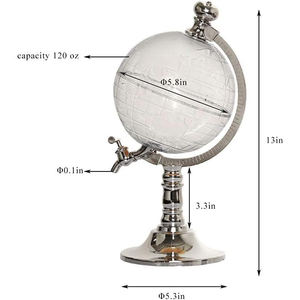 1,5/3,5l Neuartiger Globus-förmiger Getränke-Bier-Spender Getränke-Dekanter für Bar KTV Zuhause - Product Image 3
