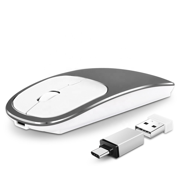 Notebook Laptop Ergonomic Silent Mice Silent Click Rechargeable Wireless Mouse USB Type-C Mouse for Office