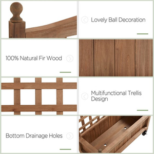 Caoxian Huashen Multifonctionnel Rouleau En Bois Treillis Escalade Vigne Planteur Boîte Suspendus Pots De Fleurs Pour Une Utilisation De Jardin - Product Image 5