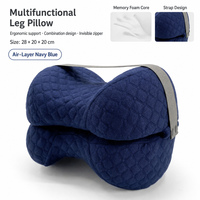 Coussin ergonomique tricoté en mousse à mémoire de forme respirant pour les genoux, soulagement des douleurs aux jambes, vente en gros, pour dormeurs latéraux, lavable