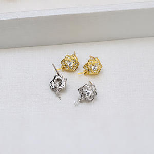 DIY Silver S925 Screw Ear Clip U-Shaped Ear Hole Ear Buckle <b>Pearl</b> Earring Ring Empty Holder Fashion Jewelry <b>Set</b> Accessory 2067 - Product Image 4