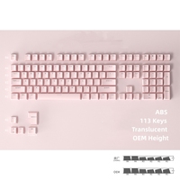 Cheap Price ABS Translucent 115 Keys 113 Keys Closed End Process Mechanical Keyboard Keycaps