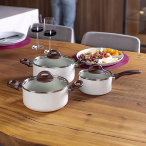 9 Piece Cooking Pots Glass Lids Bakelite Handles Dishwasher Oven Safe for Gas <b>Induction</b> Stoves Ceramic <b>Cookware</b> <b>Set</b> - Product Image 6