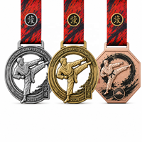 Medaglie Personalizzate in Metallo con Incisione 3D per Karate, Sport, Gare, Lotta, Wukf, Taekwondo, Judo, Jiu Jitsu, Oro, Argento, Bronzo