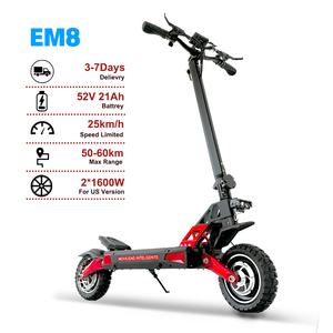 EM8ไฟฟ้าสกู๊ตเตอร์ไฟฟ้าพับได้เร็ว21AH สำหรับผู้ใหญ่พับได้สำหรับ EM8MAX Exte - Product Image 1