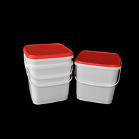 Vente d'usine personnalisable 1l/2l/3l/4l/5l/6l/7l/8l/9l/10l/15l/20l seau en plastique de haute qualité pour usage industriel