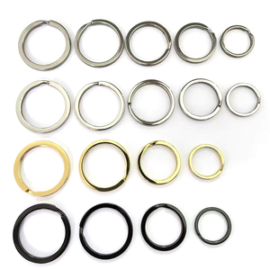 DF23 304 Stainless Steel 1.8*20mm Key Ring <b>Hook</b> Flat Oval Ring Bright <b>Chrome</b> Plated Metal Pendant Accessories Wholesale - Product Image 4