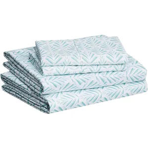 mellanni bed sheet set Hotel Polyester Microfiber Printed Stonewashed King Size Bed Sheet Bedding Sets