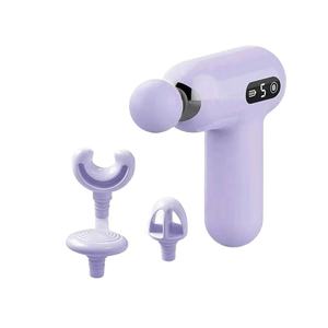 Mini <span class=keywords><strong>pistolet</strong></span> de <span class=keywords><strong>massage</strong></span> portable rechargeable avec 20 niveaux de vitesse, fonction musicale, utilisation corporelle, taille de poche, têtes interchangeables multiples - Product Image 3
