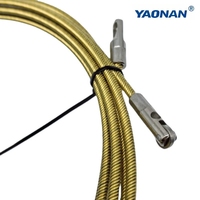Extracteur de câble en acier à ressort de 4mm * 20M Extracteur de fil résistant à la rouille pour un filetage efficace des murs et des tuyaux dans l'électricité
