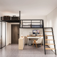 Lit mezzanine pour la maison, chambre à louer, hamac duplex personnalisé, lit surélevé de petite taille, multifonctionnel