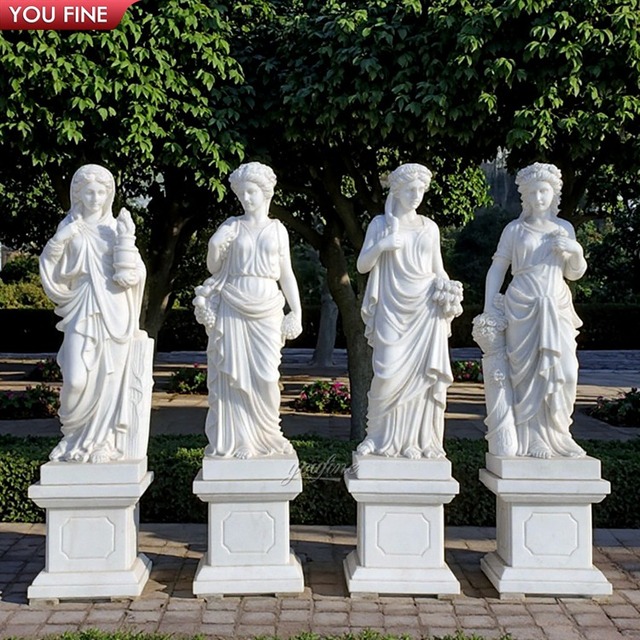 Life Size Outdoor White Marble Four Season Statue