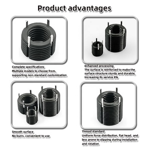 Ren Đen chèn khóa Khóa chủ đề chèn sợi thép carbon chèn ốc vít khác pin ỐNg Lót số liệu không dễ bị rỉ sét - Product Image 3