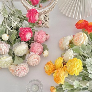 Fiori Decorativi Artificiali di Narciso a 3 Teste in Seta di Alta Qualità, Leggeri, Morbidi, Stile Moderno, Ecologici, per il Ringraziamento, Direttamente dalla Fabbrica - Product Image 2