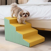 Vente directe d'usine : escalier pour animaux de compagnie en mousse à mémoire de forme de haute qualité, avec revêtement en velours amovible et lavable, pour chiens et chats.