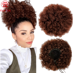 Yunsen Chignon synthétique haute température en fibre <span class=keywords><strong>afro</strong></span> bouclée et frisée, effet volumineux, 55g pour femmes - Product Image 4