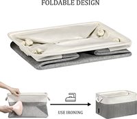 Grande boîte de rangement pliable avec poignée, adaptée pour armoire, étagère, salon