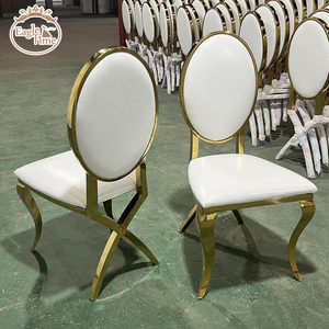 Nhà Sản Xuất Bán Buôn Tùy Chỉnh Sự Kiện Đám Cưới Ghế <span class=keywords><strong>Stackable</strong></span> Vòng Trở Lại Thép Không Gỉ Ghế Đám Cưới Cho Các Sự Kiện - Product Image 1