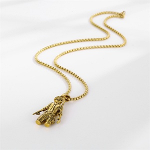 Fabricantes de Colgantes, Joyería Personalizada de Acero Inoxidable, Colgante de Pistola Chapado en Oro para Hombre, Collar con Colgante de Pistola para Chico - Product Image 5