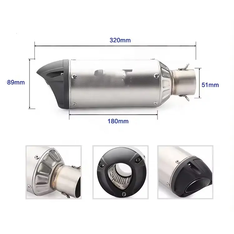 Hiệu suất cao exhaust muffler moto bộ phận ống xả Muffler xe máy