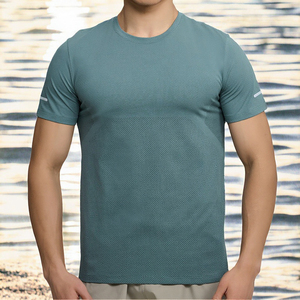 <b>Men's</b> Fitness Basketball Track T-<b>shirt</b> Tops High <b>Stretch</b> Sporty Style 100% Polyester Knitted Fabric Blank Design Print - Product Image 2